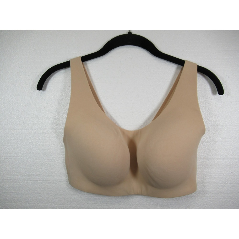 Wacoal Flawless Comfort Seamless Bralette Bra M Beige Wireless Pullover 852226